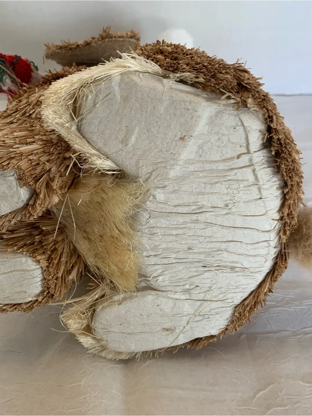 Christmas Dog Sitting  Brown Rustic Woodland Sisal Farmhouse Hat Winter